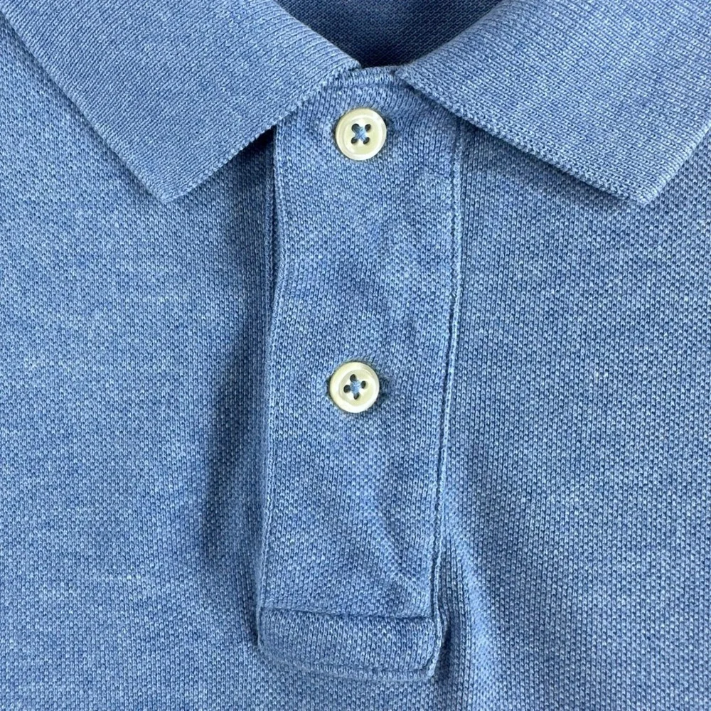Polo Ralph Lauren Polo Shirt Mens XL Extra Large Blue Custom Fit Pony Logo Pique